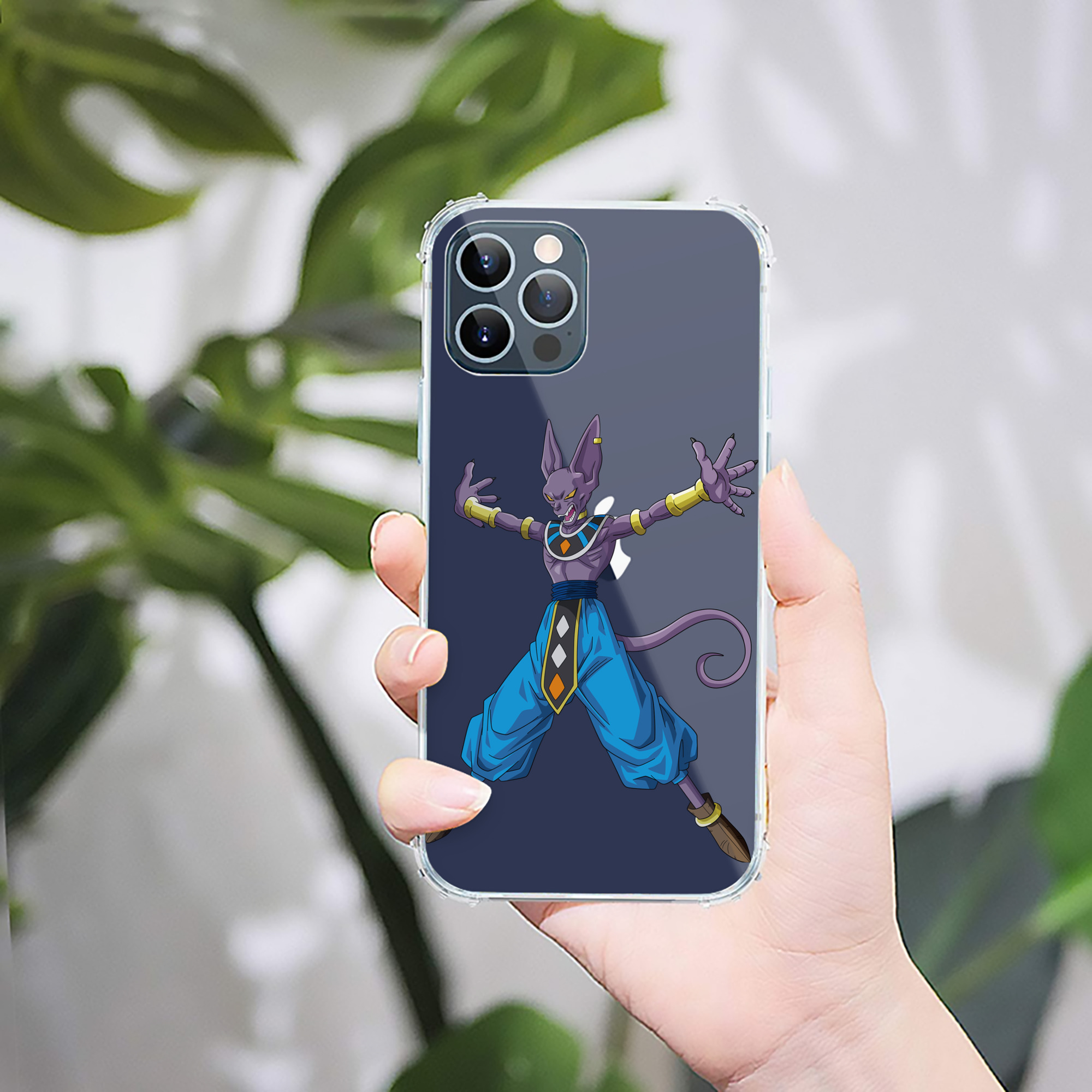 （画像用） ドラゴンボール ビルス 破壊神ビルス DRAGON BALL Beerus Birusu 【iPhone 12シリーズ対応】透明スマホケース（クリアソフトケース）